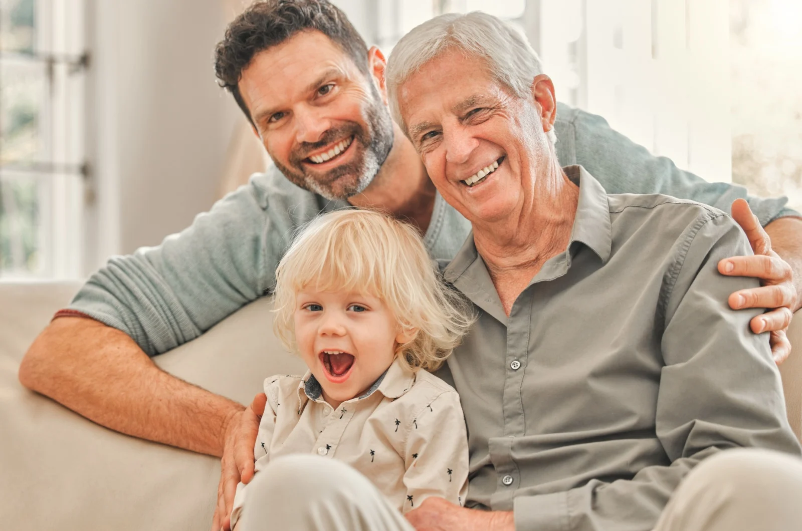 Kind, Vater und Grossvater