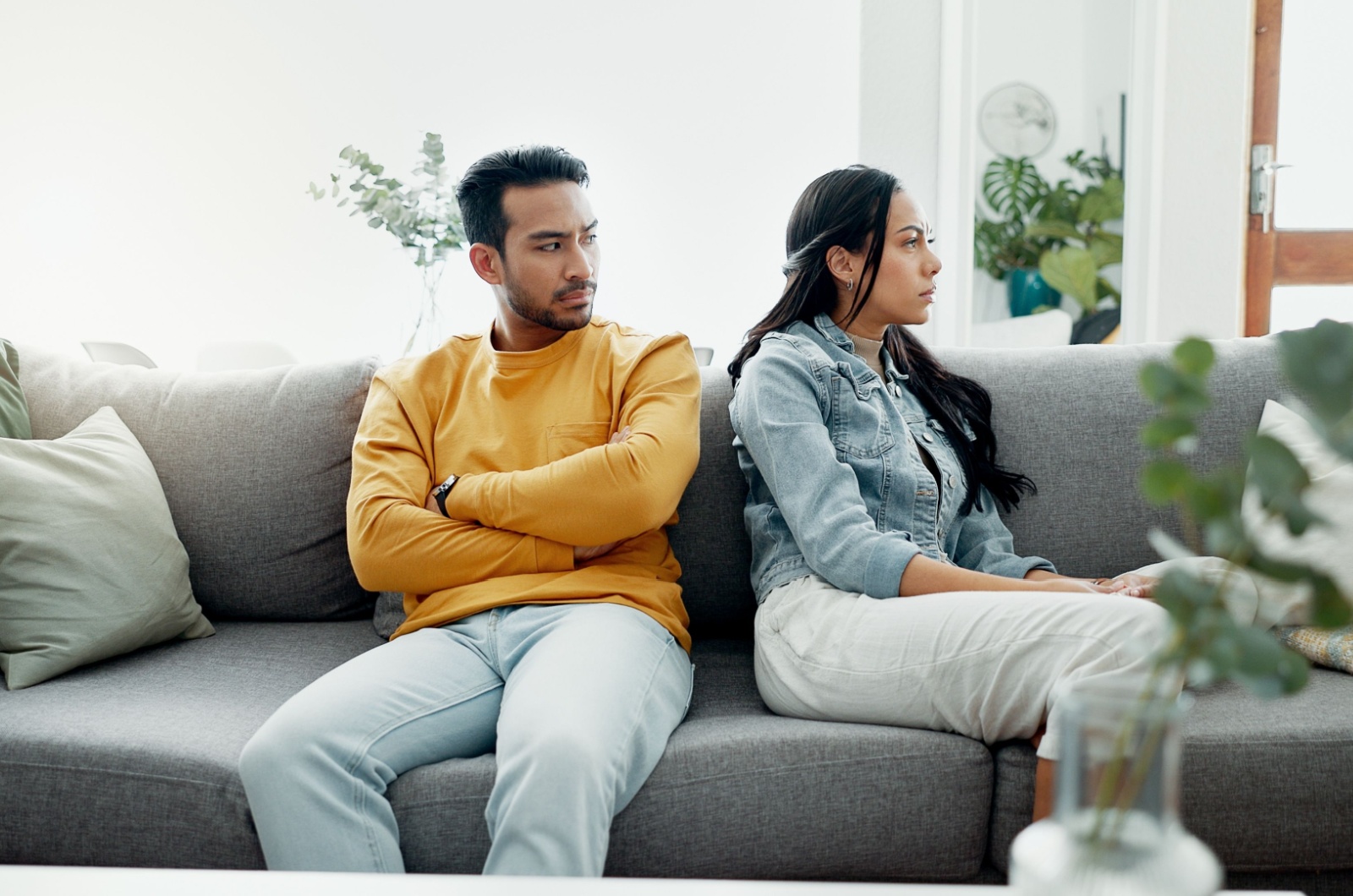 zerstrittener mann und frau