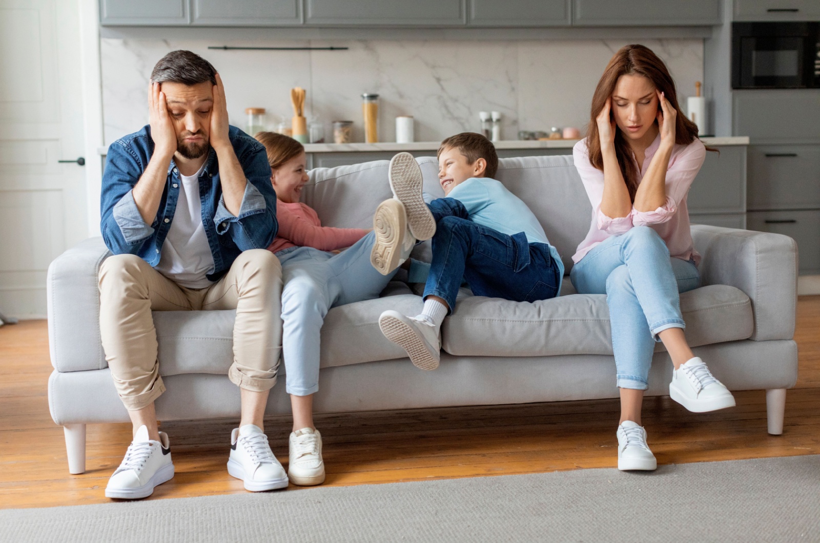 familie ist gestresst