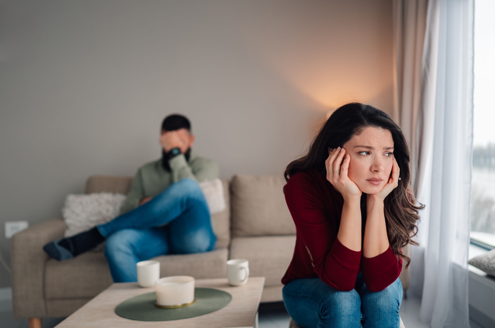 frau will nicht streiten