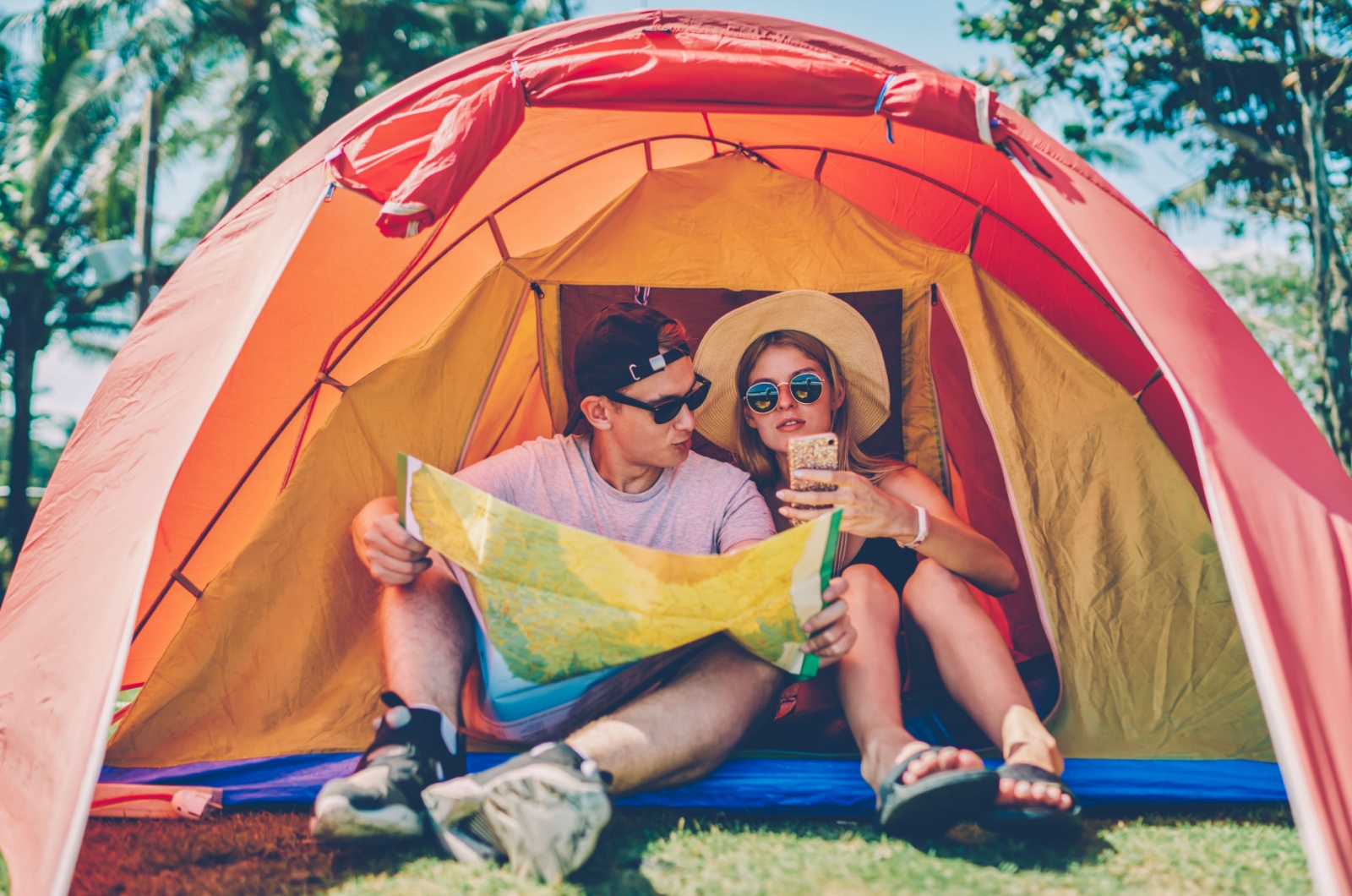 paar beim campen