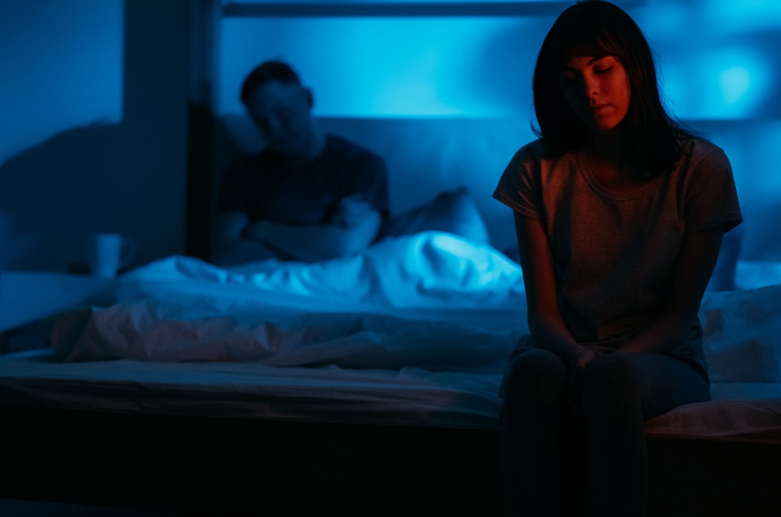 paar im schlafzimmer