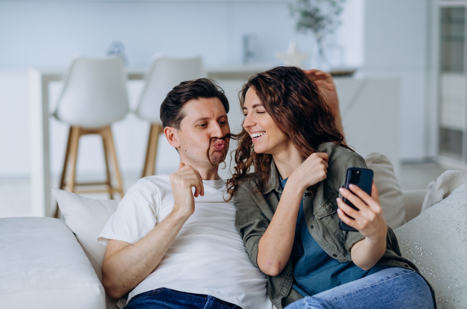 mann und frau haben spass