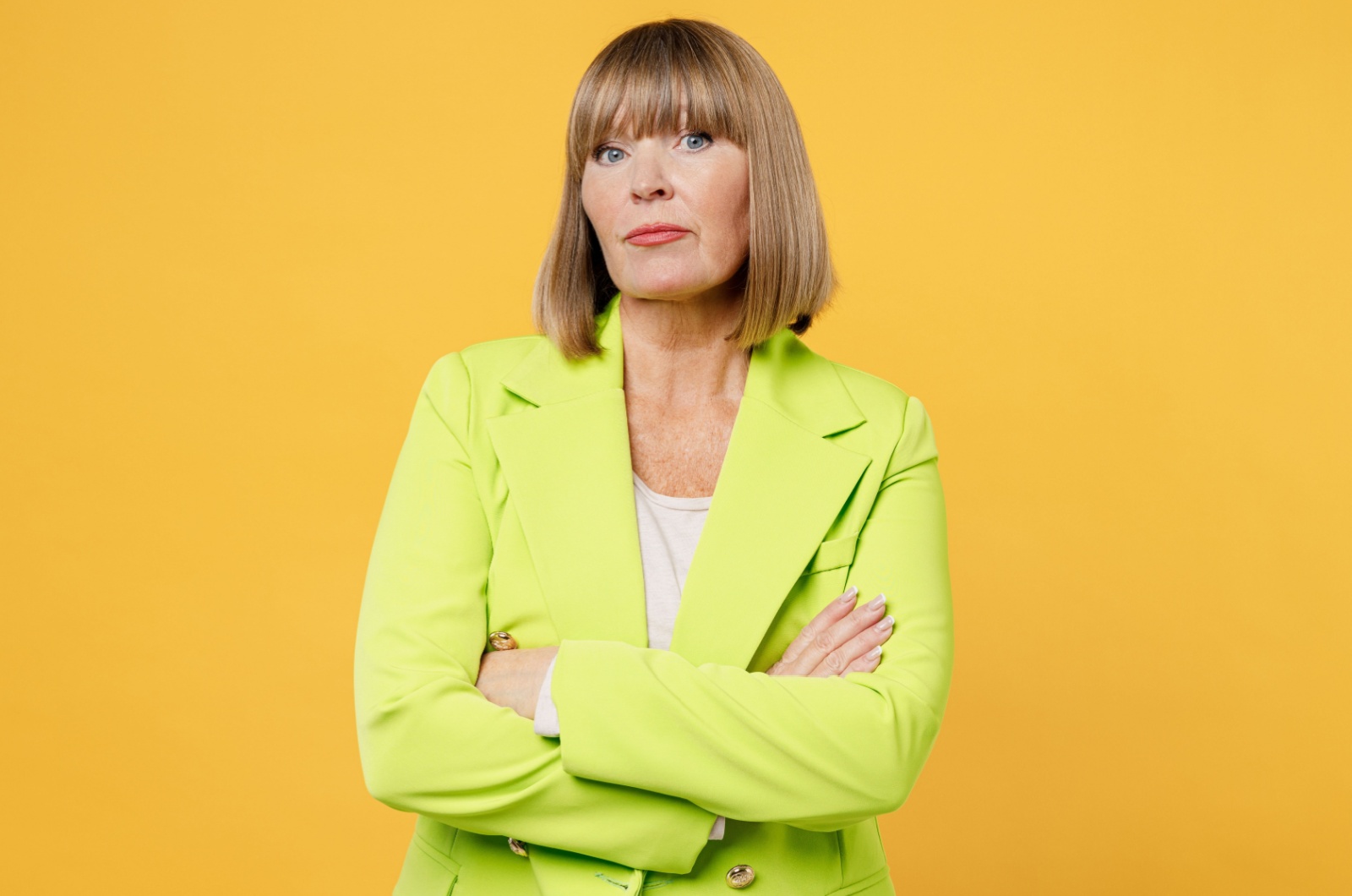 reife frau in neon