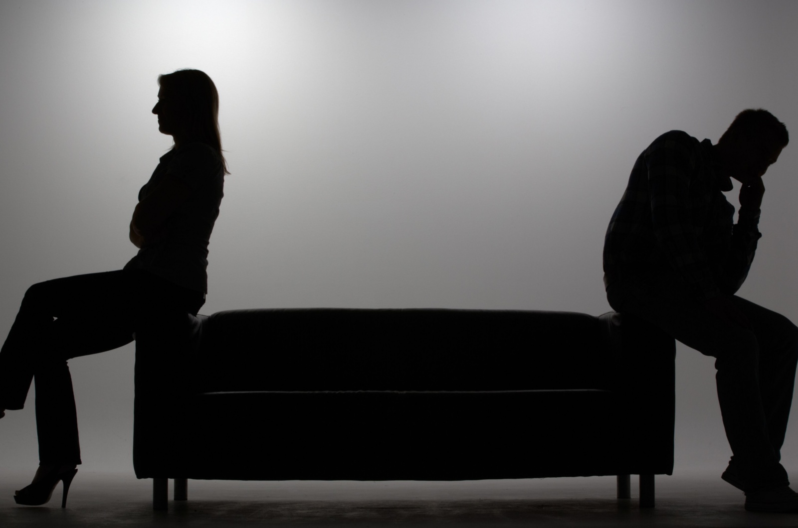 trennung eines paares schatten