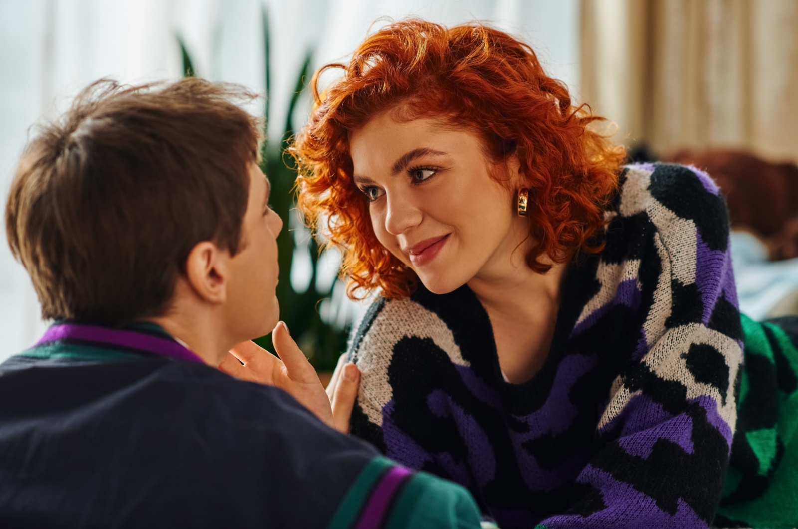 verliebter blick einer frau