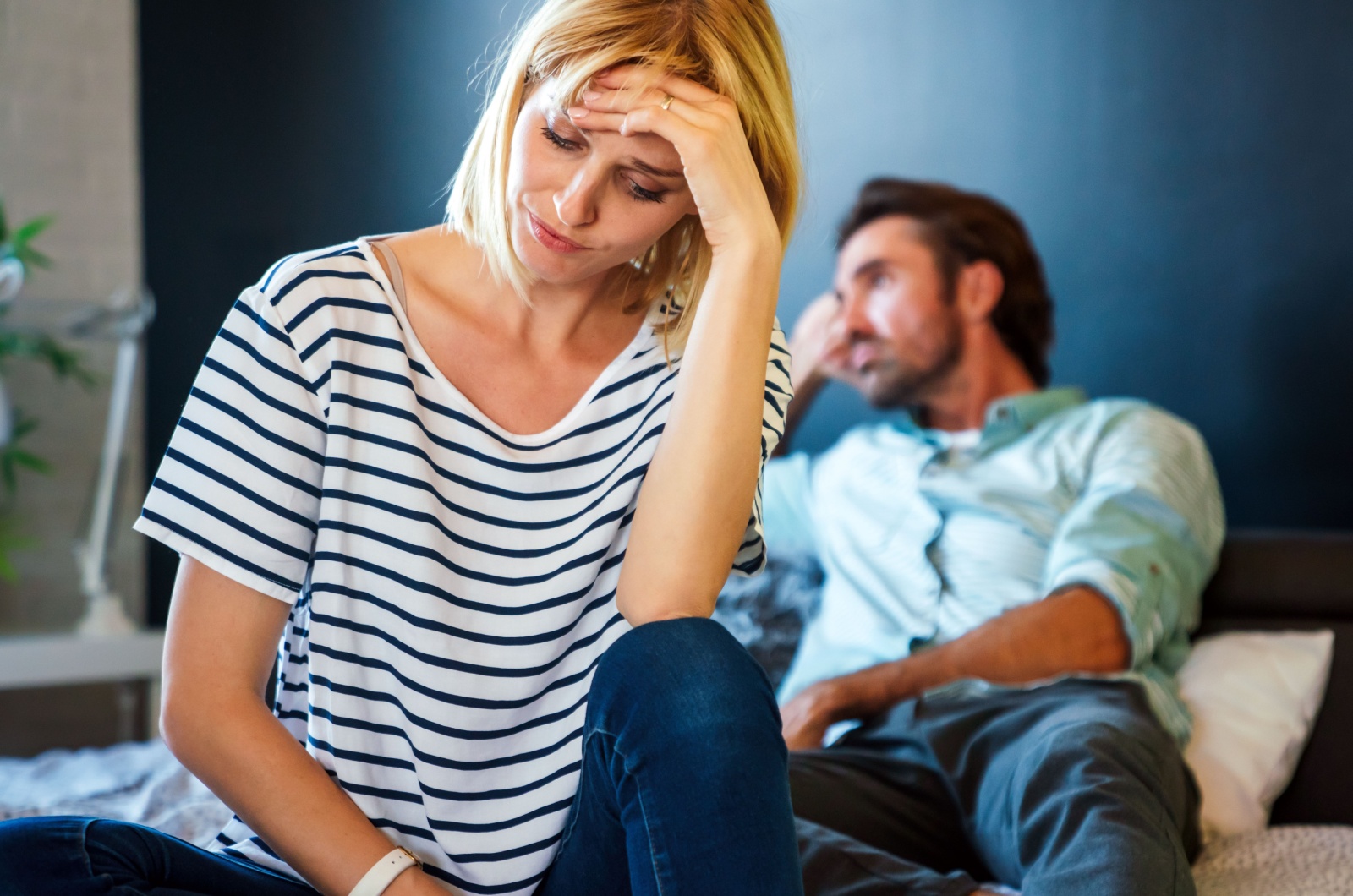 unglueckliches junges paar