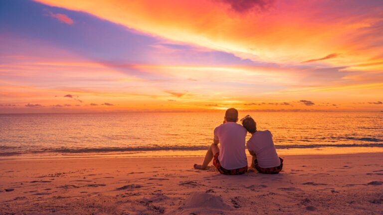 paar sonnenuntergang liebe