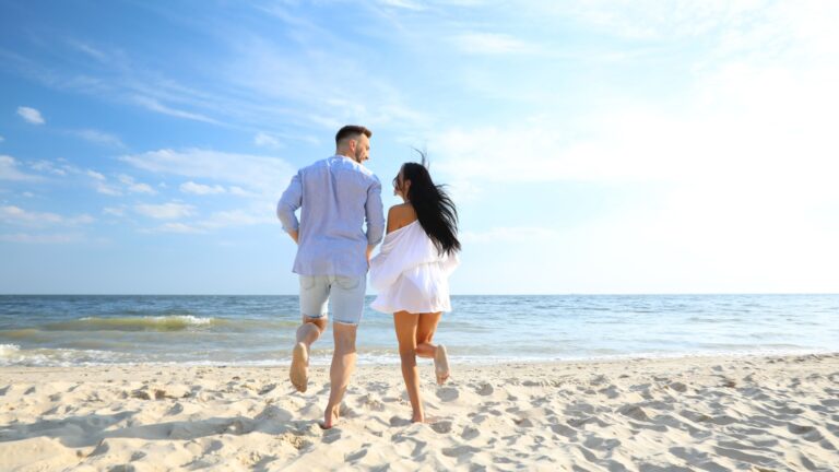 paar strand liebe