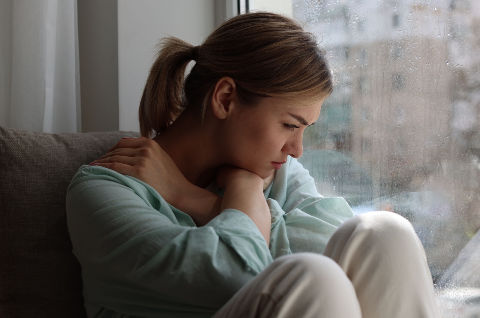 frau nervoes depressiv