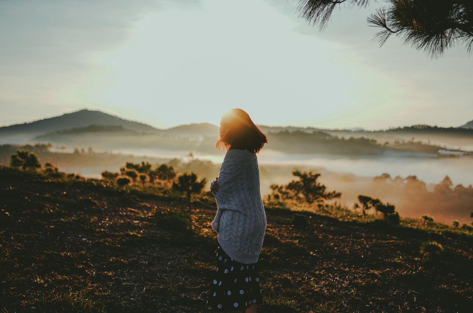 frau sonne natur