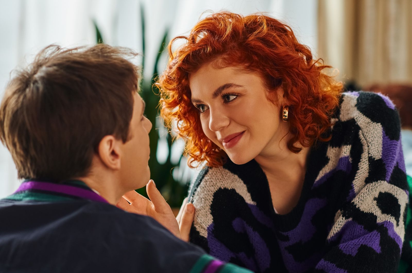 verliebter blick einer frau